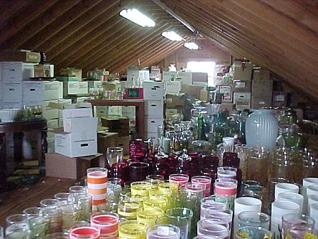 Glassware in the attic!