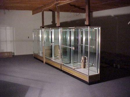 The first row of cabinets find their way into the museum.